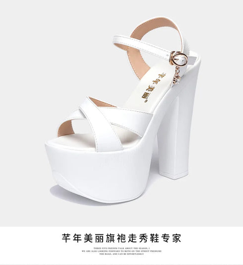 Elegant Platform Sandals for Women - Sexy High Heel Luxury Footwear